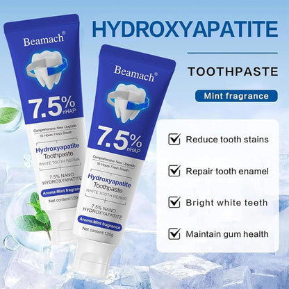 Nano Hydroxyapatite Teeth Whitening Toothpaste – Deep Cleaning & Bright Smile Formula (Buy 1 Get 2 Free)