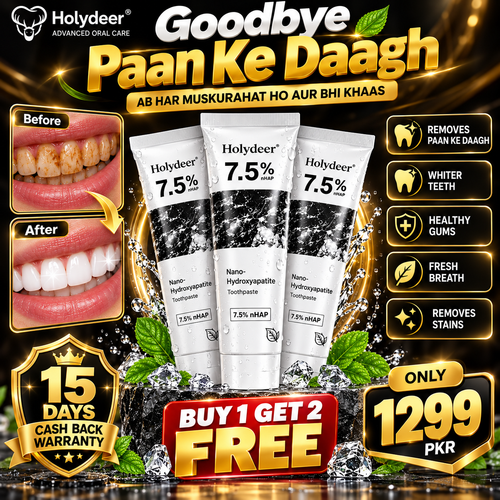 Nano Hydroxyapatite Teeth Whitening Toothpaste – Deep Cleaning & Bright Smile Formula (Buy 1 Get 2 Free)